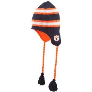 Top of the World Auburn Tigers Navy Blue Striped Waffler Toboggan Knit 