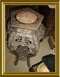 ANTIQUE CHINESE Qing Dynasty 1850 Rosewood 5 Legs Table  