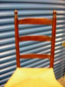 Early American 3 Slat Ladder Back with New Rush Seating Chair  