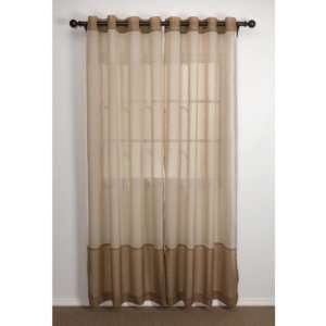  Home Studio Two Tone Banded Curtains   84, Crushed Voile 