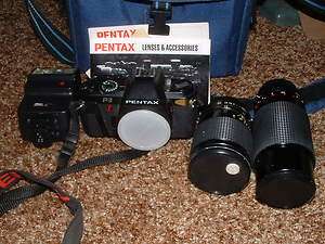 Pentax P3 35mm SLR Film Camera W/ Albinar 80 200mm 13.9 13.9 4.9 