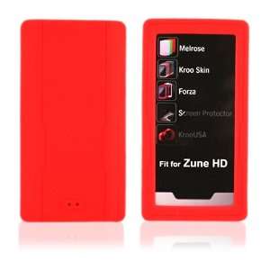  For Microsoft Zune HD Silicone Case, Rubber Skin Red 