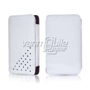  Purple/White Leather Case Cover for Apple iPod Touch 3rd Generation 