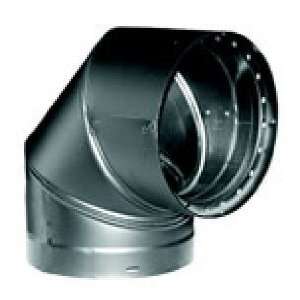   Inch x 90 Degree Elbow Double Wall Black Stovepipe