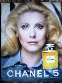1975 Vintage CHANEL NO. 5 Perfume Catherine Deneuve Color Ad  