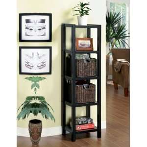 Tier Traditional Wood Storage Rack With Five (5) Storage Shelves And 