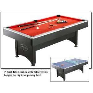  Carmelli 7 ft. Pool Table with Table Tennis Sports 