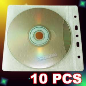 10 x CD DVD Case Storage Holder Bag Binder Sleeve  