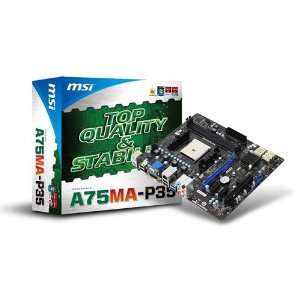  MSI A75MA P35   Socket FM1 AMD A75 Chipset MicroATX Motherboard 
