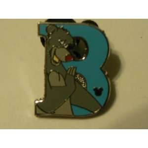 Disney Trading Pin NEW 2011 Alphabet Letter B for Baloo Hidden Mickey 