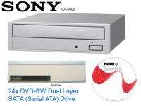 Sony Beige 24X DVD+/ RW Dual Layer AD 7260S SATA Drive  