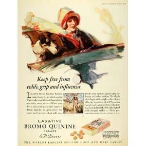   Ad Laxative Bromo Quinine Tablets E W Grove Paris   Original Print Ad