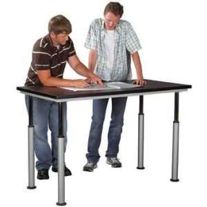   ALT 6030BL Adjustable Leg Table with Blk.Lam. Top