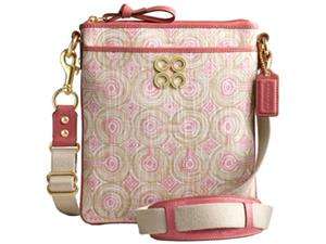 Coach Audrey Op Art Swingpack Crossbody Messenger Bag 45572 Pink Khaki