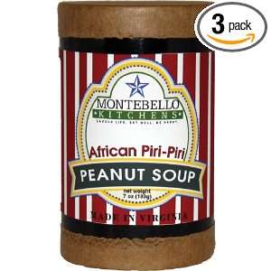 Montebello Kitchens African Piri Piri Peanut Soup, 7 Ounce (Pack of 3 