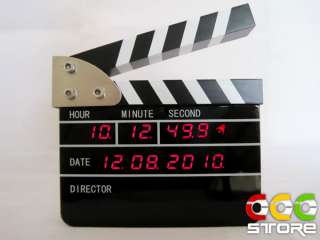 Director Movie Slate Clapper LED Alarm Clock Desk 685  