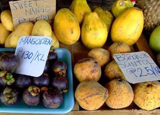 Santol fruits are abundant in the local markets throughout India 