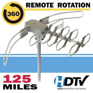 Amplified Digital 1080p Outdoor HDTV HD Rotor TV Antenna Remote 360 