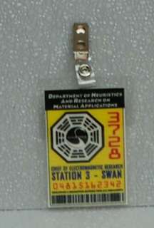 Lost TV Series ID Badge Station 3 Swan  