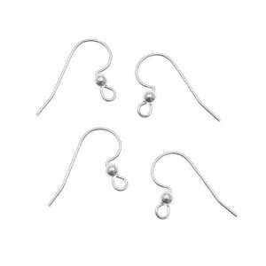  Silver Filled Anti Tarnish Earring Hooks With Ball 20mm 