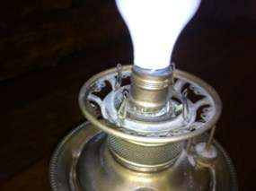 Vintage Antique Miller Oil Electric Table Lamp  
