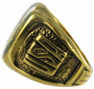 US Army Ring 14K GP Crest Made in USA SZ 13  