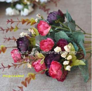 1X 35cm 13.8 Artificial Camellia Rose Wedding Flowers Party Decor Mix 