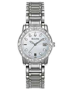 Bulova Watch, Womens Stainless Steel Bracelet 96R105