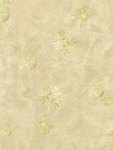 Wallpaper Tone on Tone Oyster Shells on Sage Green Faux  