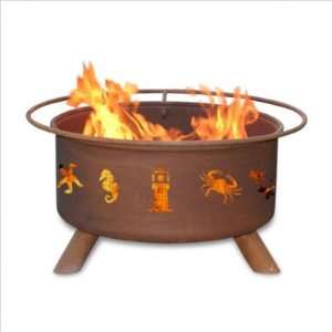 Bundle 84 Atlantic Coast Fire Pit with Cover (3 Pieces) Height 6 inch