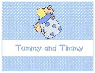 Custom Personalized Note Cards TWIN BABIES Stationery  