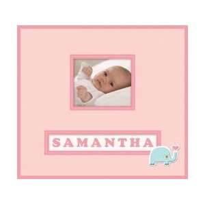  12 in. Baby Girl Frame A Name Scrapbook in Pink Office 