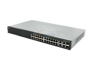 Cisco SF300 24P (SRW224G4P K9 NA) 24 port 10/100 PoE Managed Switch 