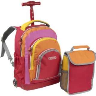   Kids Rolling Backpack with Lunch Bag (Kids ages 3 7) Clothing
