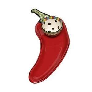  M. Bagwell Collection Set of 2 Chili Pepper Chip N Dip 