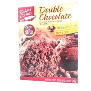Bakers Double Chocolate Premium Muffin and Quick Bread Mix with Semi 