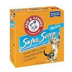 Arm and Hammer Super Scoop Clumping Cat Litter, Unscented, 14 Pound 