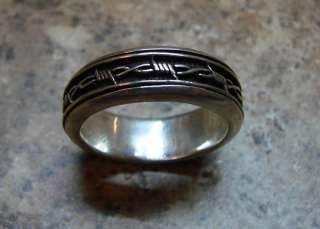 designer barbed wire wedding band 925 sterling silver  
