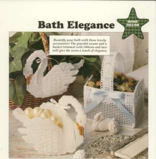 Bath Elegance Swan, Swan Dish & Basket Plastic Canvas Pattern Leaflet