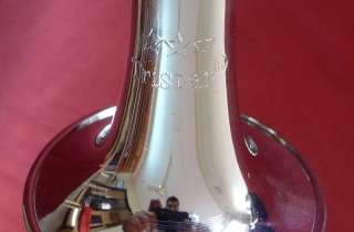 The piccolo trumpet itself has abeautiful chrome plated silvered 
