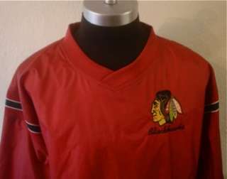   Tek Embroidered Mens Chicago Blackhawks Hockey NHL Pullover Jacket XL