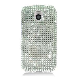 LG OPTIMUS M Metro PCS Diamond Crystal Silver Bling Case Mobile Phone 