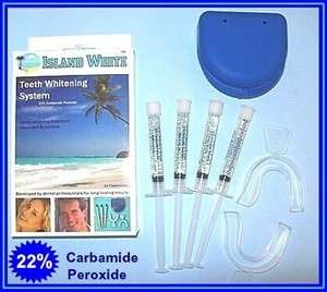 Teeth Whitening Tooth Bleaching Kit   Island White 22% Gel Trays with 