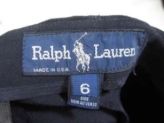 RALPH LAUREN BLUE LABEL Navy Blue Wool Pants Slacks 6  