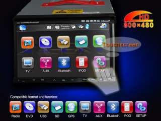 CAR DVD 7Touch Screen Bluetooth GPS TV Radio 3D PIP HD  
