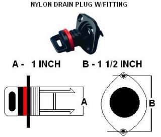 Kayak,Canoe,Peddle Boat or PWC drain plug kit with hardware ( 2 plugs 