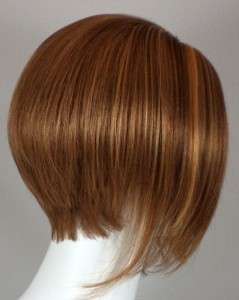 Short Straight Hair Wig w/Wedge Cut   Uneven Bob Wigs  