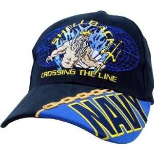   Shellback Crossing the Line Blue Low Profile Cap   Ships in 24 Hours