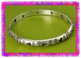 BRIGHTON SHOT THRU HEART Bangle Bracelet NWotag  