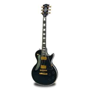  Gibson Les Paul Custom Electric Guitar, Ebony Musical 